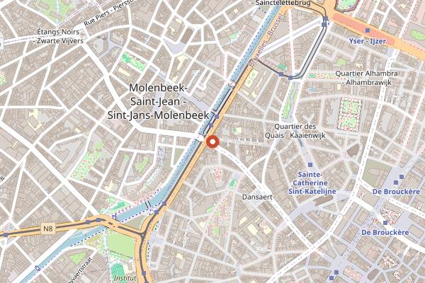Map showing Le Walvis in Brussels