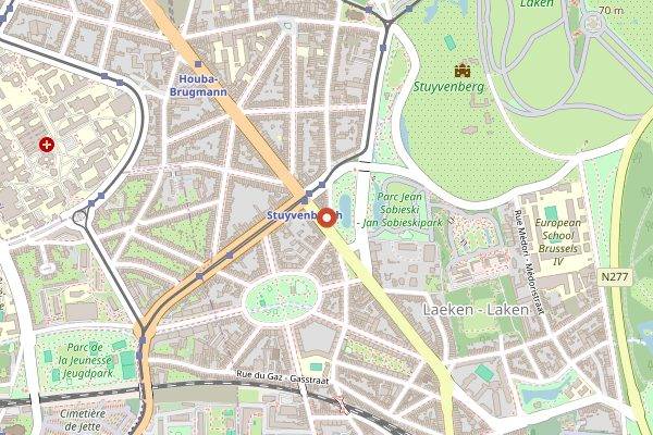 Map showing Brasserie de l'Expo in Brussels