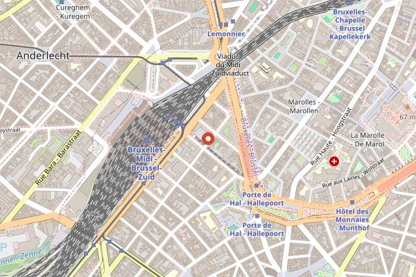 Map showing Entre Nous in Brussels