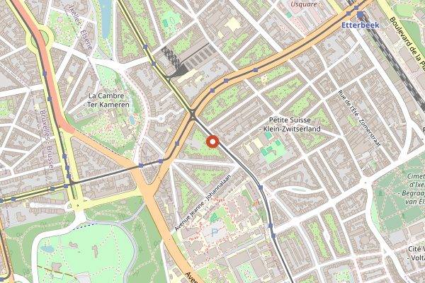 Map showing Garage a Manger in Brussels