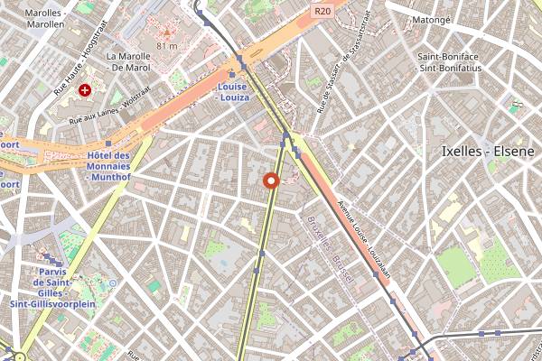 Map showing Premier Comptoir Thai in Brussels