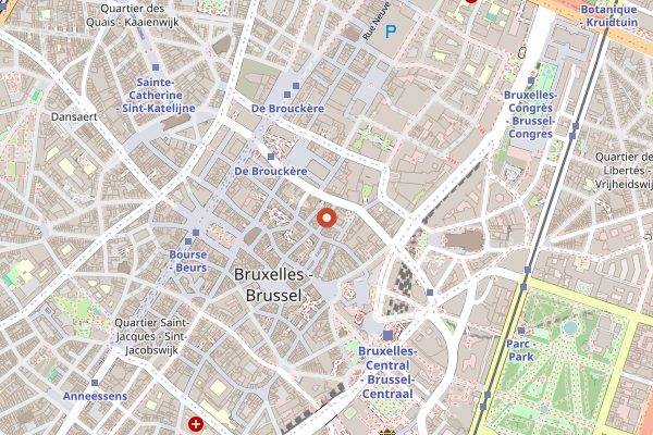 Map showing Restaurant Vincent in Brussels