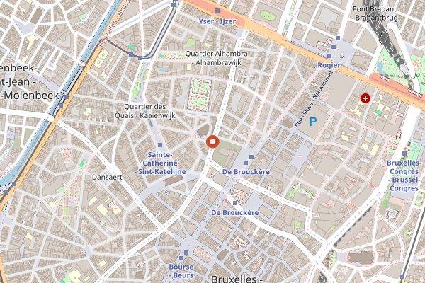 Map showing Toukoul in Brussels
