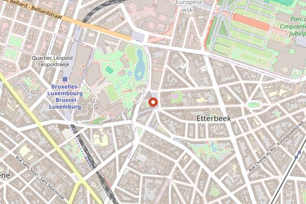 Map showing 13 Degrés in Brussels
