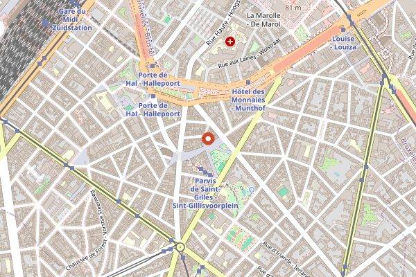 Map showing Le Vin est une Fete in Brussels