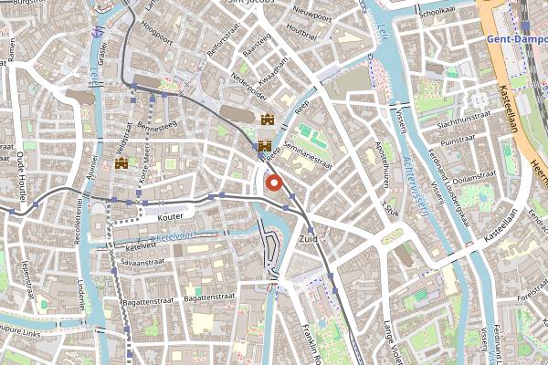 Map showing Joost Arijs Patisserie and Chocolaterie in Ghent