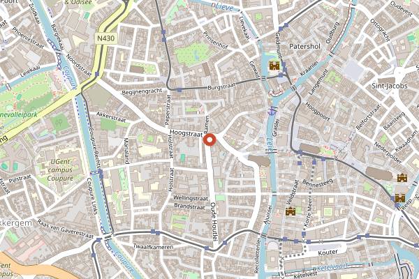 Map showing Cafe Labath Evening Bar in Ghent