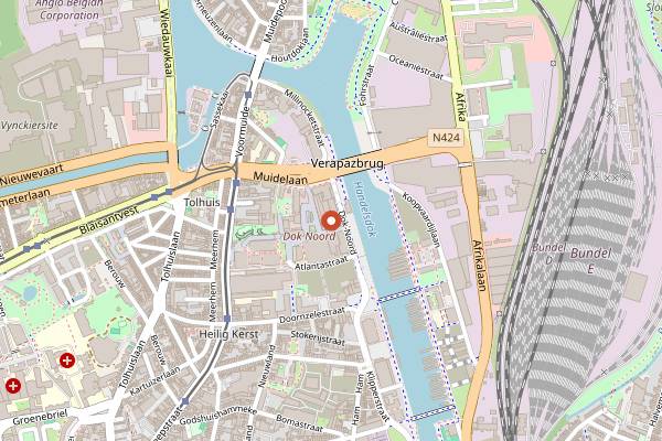 Map showing De Hopduvel in Ghent