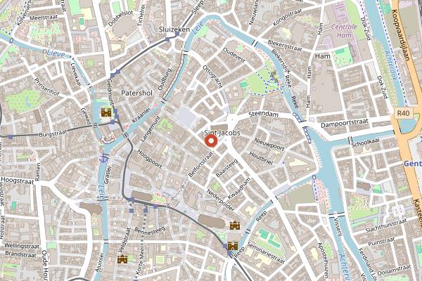 Map showing Trefpunt in Ghent