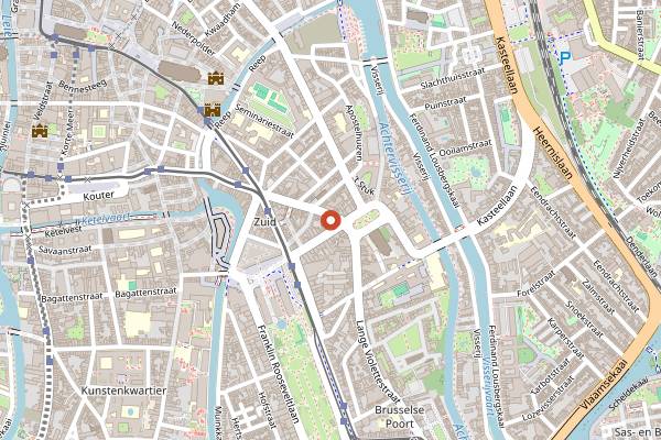 Map showing Het Trappistenhuis in Ghent