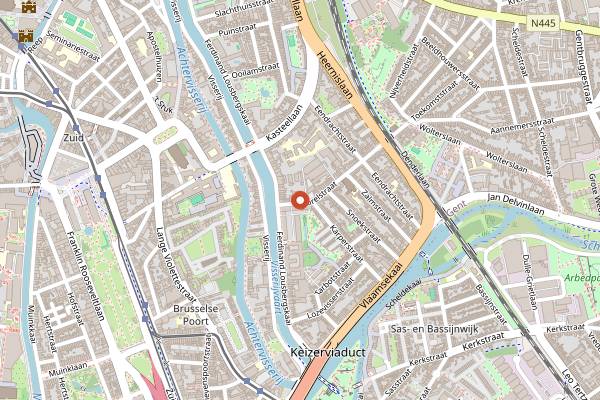 Map showing Stroom Brouwers in Ghent