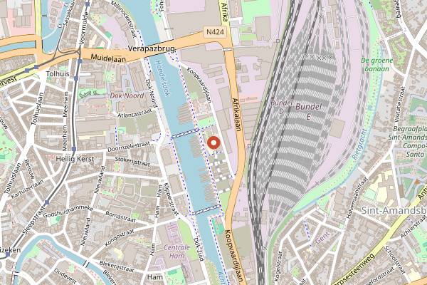 Map showing Haddok in Ghent