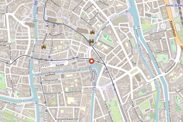 Map showing Modest in Ghent