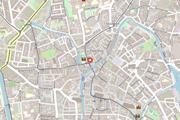 Map showing BOON in Ghent