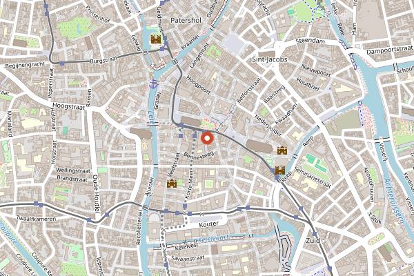 Map showing Frituur Tartaar in Ghent