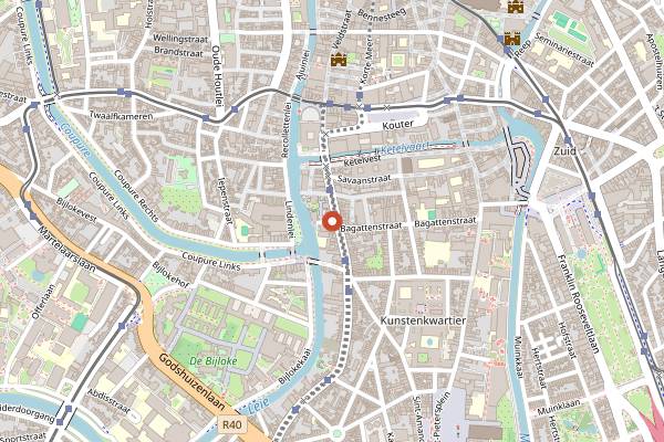 Map showing Greenway in Ghent