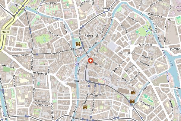 Map showing Himschoot Bakery in Ghent