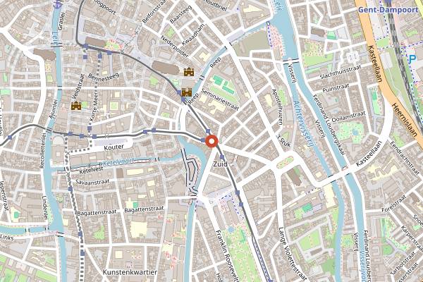 Map showing Barista in Ghent