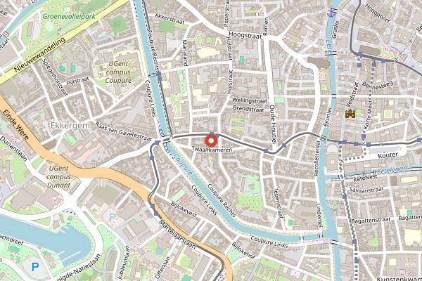 Map showing Gust in Ghent