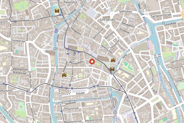 Map showing Koffeine in Ghent