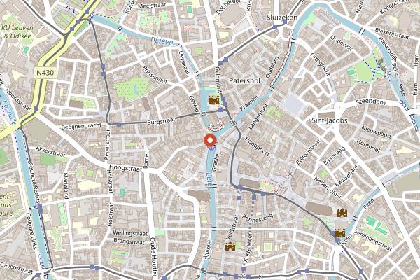 Map showing Korenlei Twee in Ghent