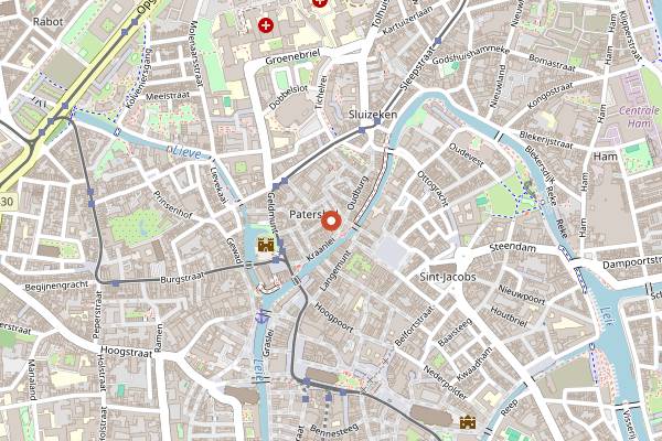 Map showing Bado Bado in Ghent