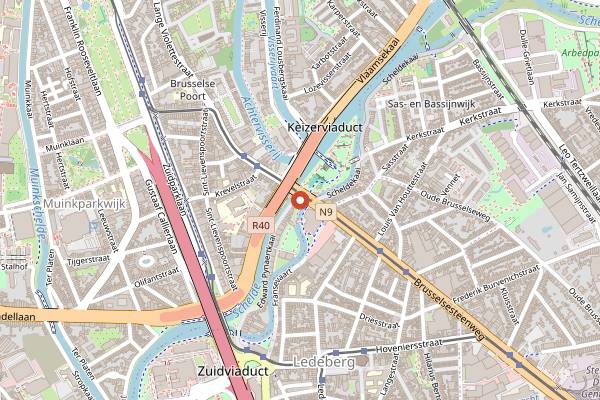 Map showing Bar Bask in Ghent
