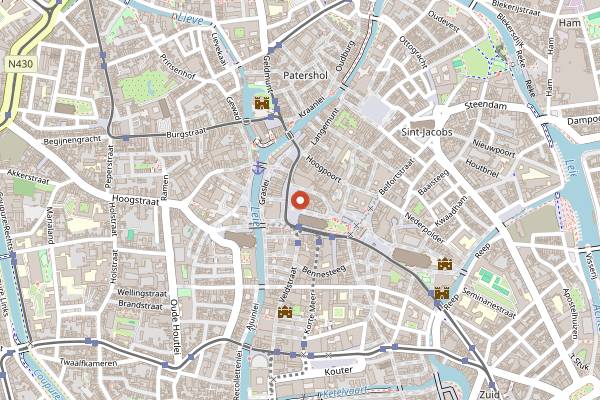 Map showing Du Progres in Ghent