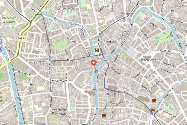 Map showing Et Alors in Ghent