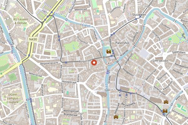 Map showing Memee Gusta in Ghent