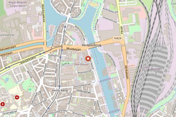 Map showing ROK BBQ in Ghent
