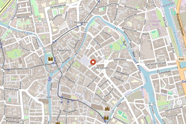 Map showing 't Vrijdagsgevoel in Ghent