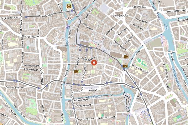 Map showing Take Five Espressobar in Ghent