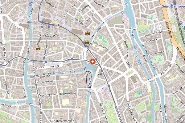 Map showing Vandekerckhove Koffiebranderij in Ghent
