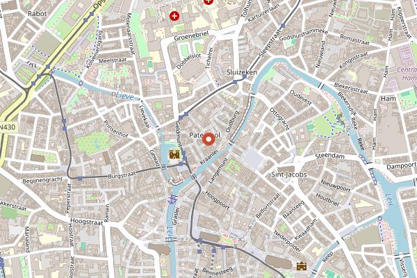 Map showing Casa de las Tapas in Ghent