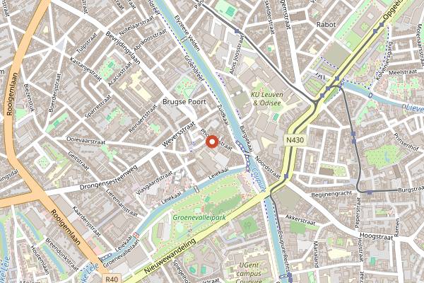 Map showing Karoot in Ghent