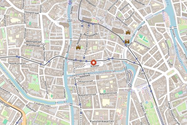 Map showing Gent Jazz Festival Food Fringe in Ghent