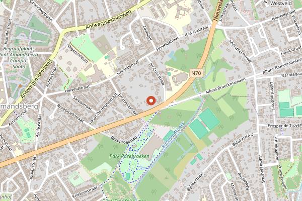 Map showing Commotie in Ghent