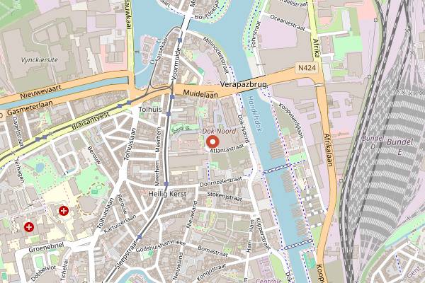 Map showing Officina Raffaelli in Ghent