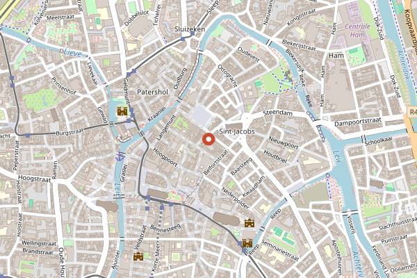 Map showing Het Oud Canten Huis in Ghent