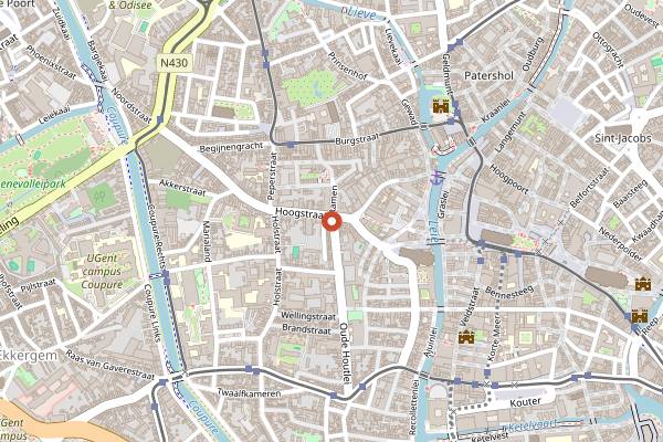 Map showing Hotsy Totsy in Ghent