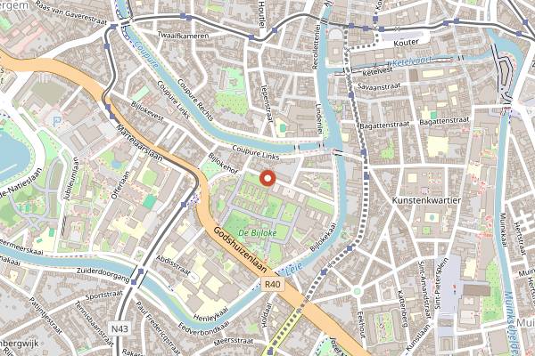 Map showing Muziekcentrum De Bijloke in Ghent