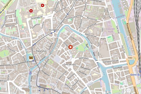 Map showing 50 fifty in Ghent