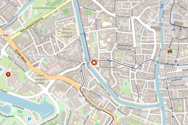 Map showing De Frietketel in Ghent
