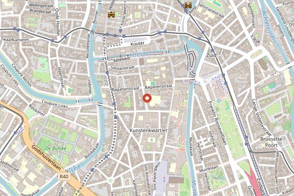 Map showing Pacha Mama in Ghent