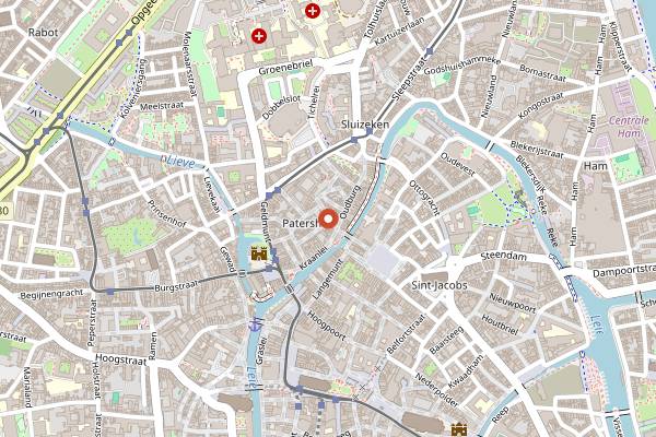 Map showing 't Klokhuys in Ghent