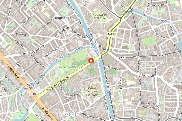 Map showing Volta in Ghent