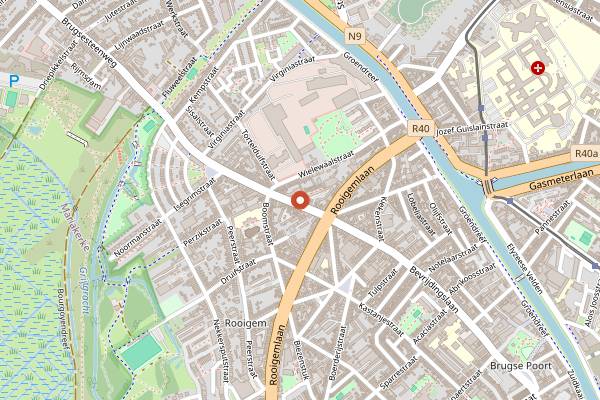 Map showing De Frietschap in Ghent