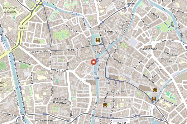 Map showing Allegro Moderato Wine Terrace in Ghent