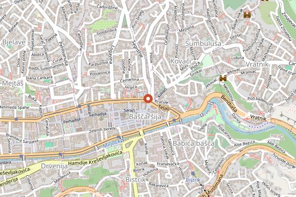 Map showing Pekara Edin in Sarajevo